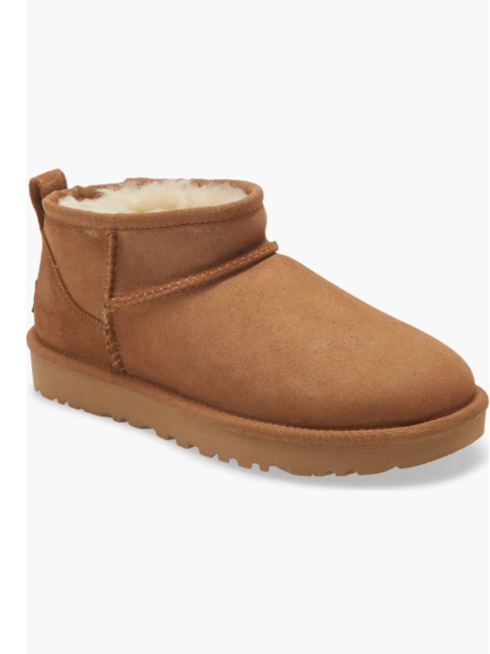Ultra Mini Classic Boot In Chestnut Suede Size 8